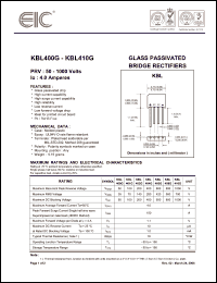 Click here to download KBL410G Datasheet