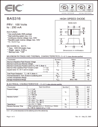 Click here to download BAS316 Datasheet