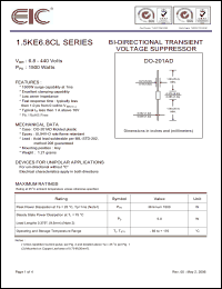 Click here to download 1.5KE180CL Datasheet