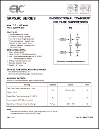 Click here to download 5KP180CA Datasheet