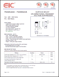 Click here to download P6SMA540A Datasheet