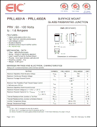 Click here to download PRLL4001A Datasheet