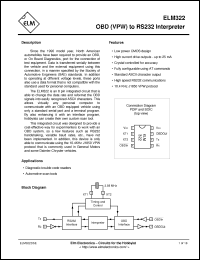 Click here to download ELM322DSE Datasheet