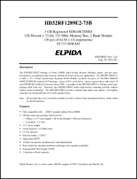 Click here to download HB52RF1289E2-75B Datasheet