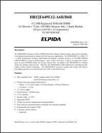 Click here to download HB52E649E12-A6 Datasheet