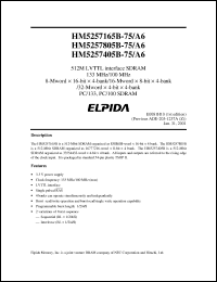Click here to download HM5257165 Datasheet