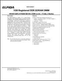 Click here to download HB54R1G9F2 Datasheet