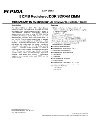Click here to download HB54A5129F1U-10 Datasheet