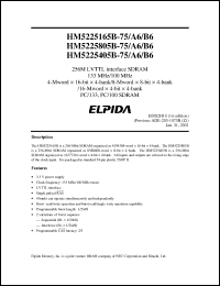 Click here to download HM5225165B Datasheet