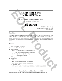 Click here to download HM5164805FLJ-6 Datasheet