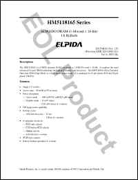 Click here to download HM5118165J-6 Datasheet