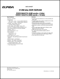 Click here to download EDD5108AGTA-7A-E Datasheet