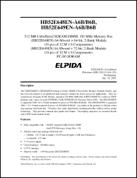 Click here to download HB52E649EN-A6B Datasheet