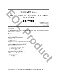 Click here to download HM5216165 Datasheet