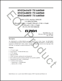 Click here to download HM5264405F-B60 Datasheet