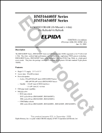 Click here to download HM5165405F Datasheet