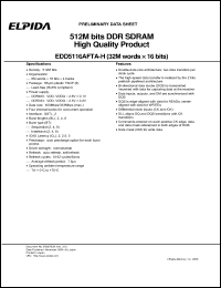 Click here to download EDD5116AFTA-H Datasheet
