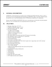 Click here to download EM78P156E Datasheet