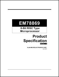 Click here to download EM78869 Datasheet