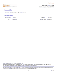 Click here to download EM7643SU16HS-85LL Datasheet