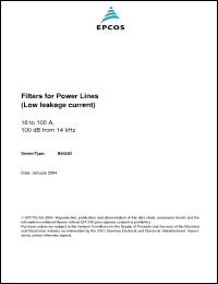 Click here to download B84263C1160E003 Datasheet