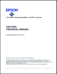 Click here to download S1D13505F00A Datasheet