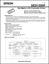 Click here to download SED1200F Datasheet