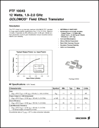Click here to download PTF10043 Datasheet