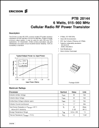 Click here to download PTB20144 Datasheet