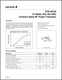 Click here to download PTB20166 Datasheet