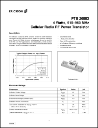 Click here to download PTB20003 Datasheet