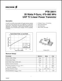 Click here to download PTB20011 Datasheet