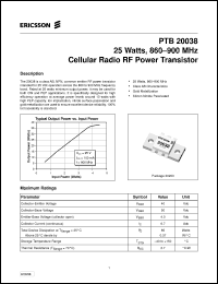 Click here to download PTB20038 Datasheet