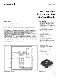 Click here to download PBL38610 Datasheet