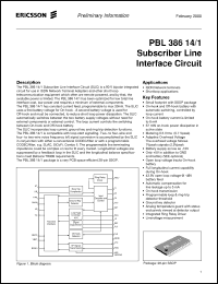 Click here to download PBL38614/1SHT Datasheet