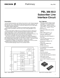 Click here to download PBL38665/2SHT Datasheet