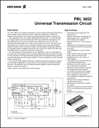 Click here to download PBL3852 Datasheet