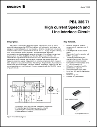Click here to download PBL38571/1NS Datasheet