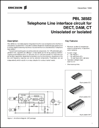 Click here to download PBL38582/1NS Datasheet