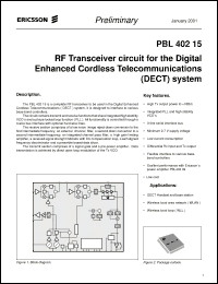 Click here to download PBL40215 Datasheet