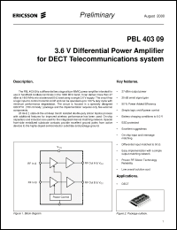 Click here to download PBL40309 Datasheet