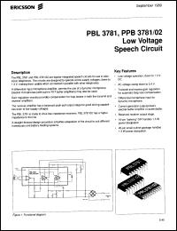 Click here to download PBL3781N Datasheet