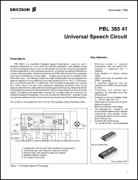 Click here to download PBL385411SO-T Datasheet