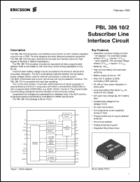 Click here to download PBL386102QNS Datasheet