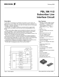 Click here to download PBL38611-2 Datasheet