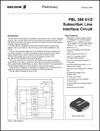 Click here to download PBL386612QNS Datasheet