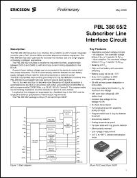 Click here to download PBL386652QNS Datasheet