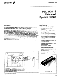 Click here to download PBL3726/16N Datasheet