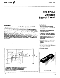 Click here to download PBL3726/6N Datasheet
