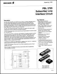 Click here to download PBL3765N Datasheet